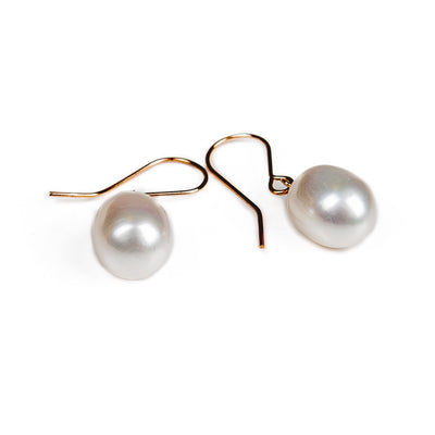 Lux Pearl Drop Gold Earrings | SilverBoo Jewellery, Lincs