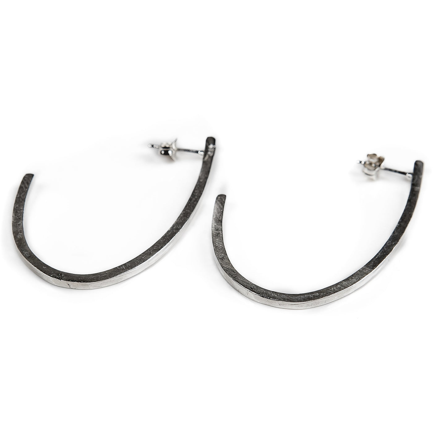 Large Oval Drop Silver Earrings | SilverBoo Jewellery
