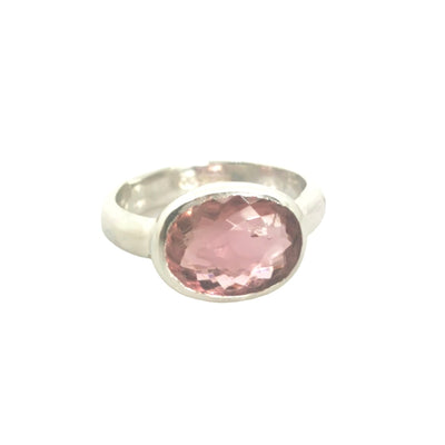 Pale Pink Brazilian Tourmaline Ring | SilverBoo Jewellery
