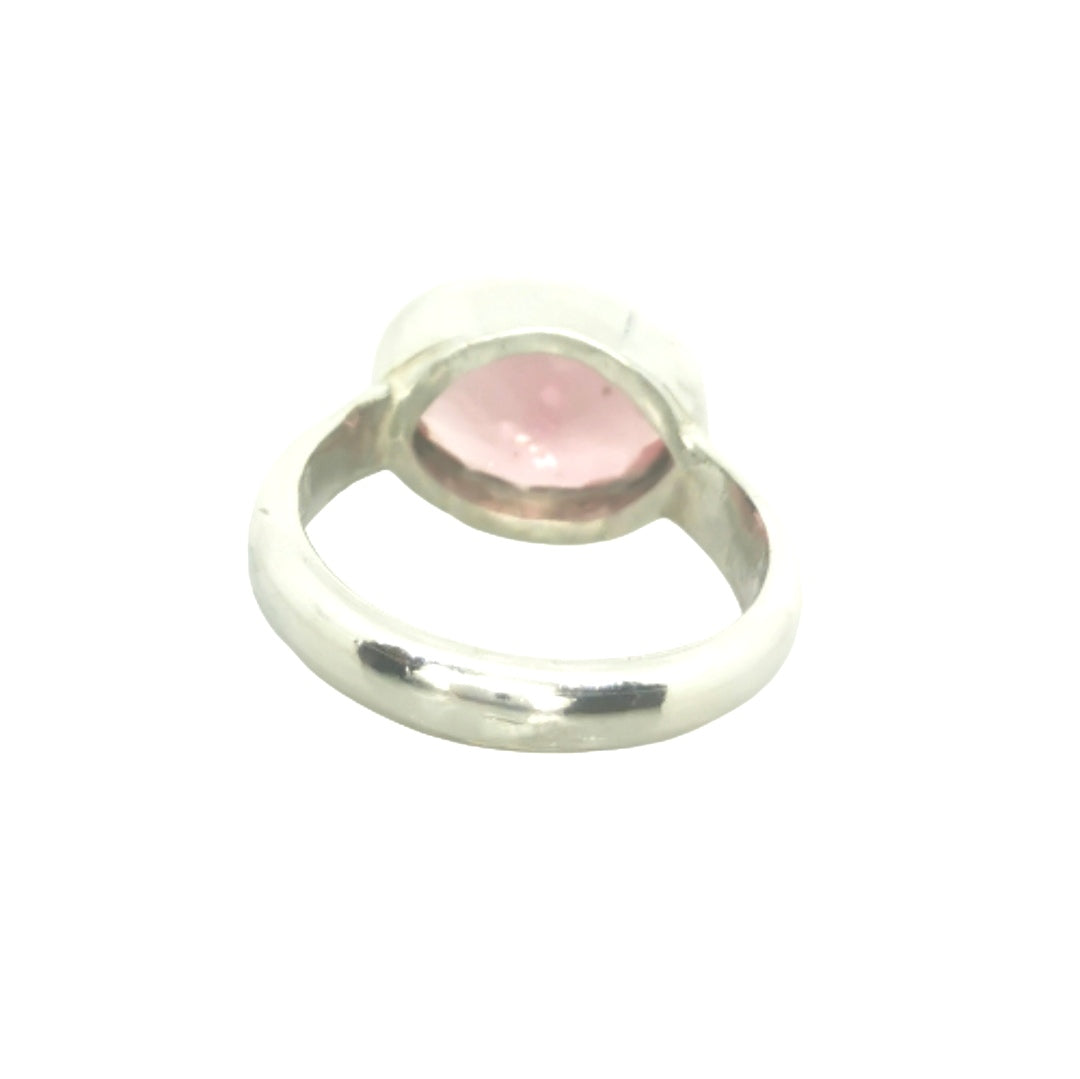 Pale Pink Brazilian Tourmaline Goddess Ring | SilverBoo Jewellery