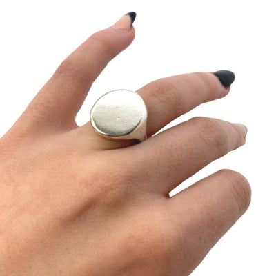 Large oval signet ring