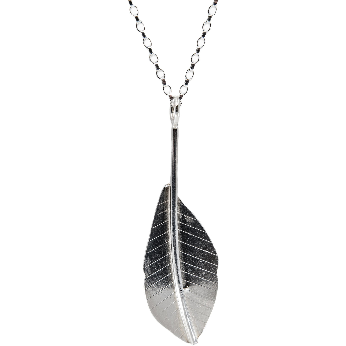 Maxi Flat Leaf Necklace - Wilderness | SilverBoo Jewellery