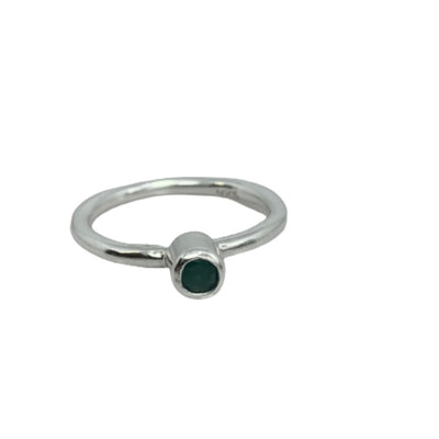 Emerald Detail Silver Ring Bespoke | SilverBoo Jewellery, Lincolnshire 