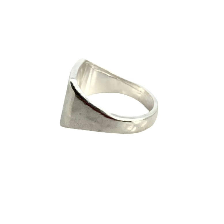 Square Face Signet Ring Mens | SilverBoo Jewellery