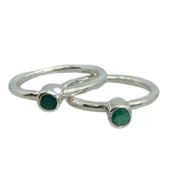 Emerald Detail Silver Ring Bespoke | SilverBoo Jewellery, Lincolnshire 
