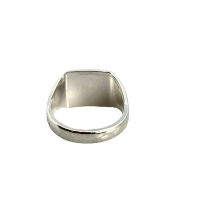 Square Face Signet Ring Mens | SilverBoo Jewellery
