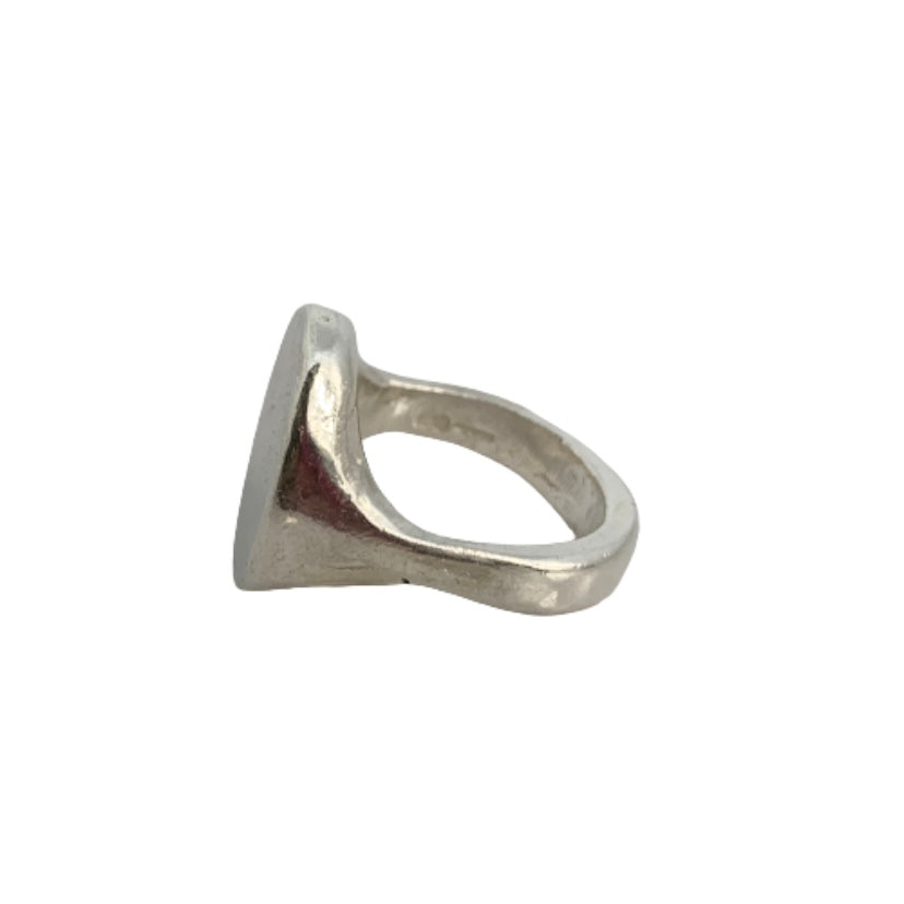 Large Oval Signet Ring Mens | SilverBoo Jewellery
