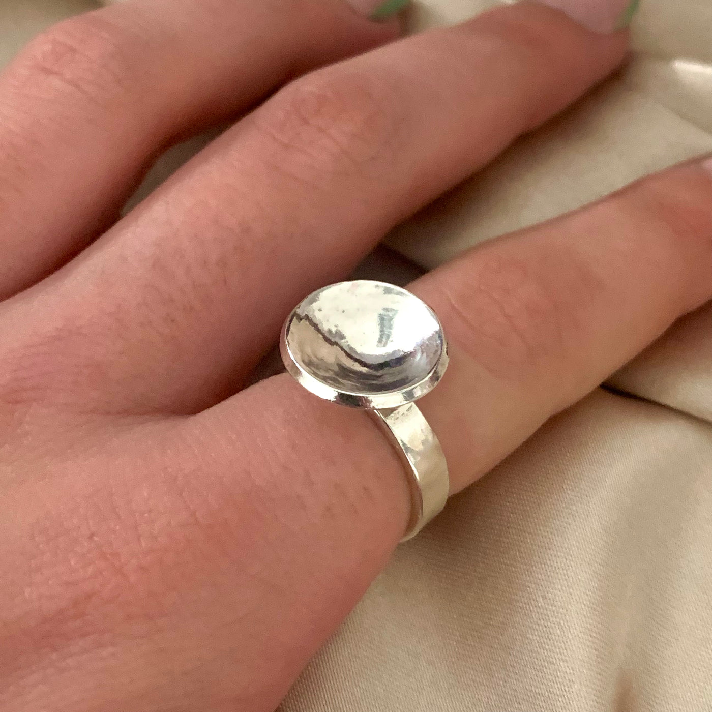 Moonscape Ring Bespoke handcrafted solid silver | SilverBoo Jewellery, Lincolnshire