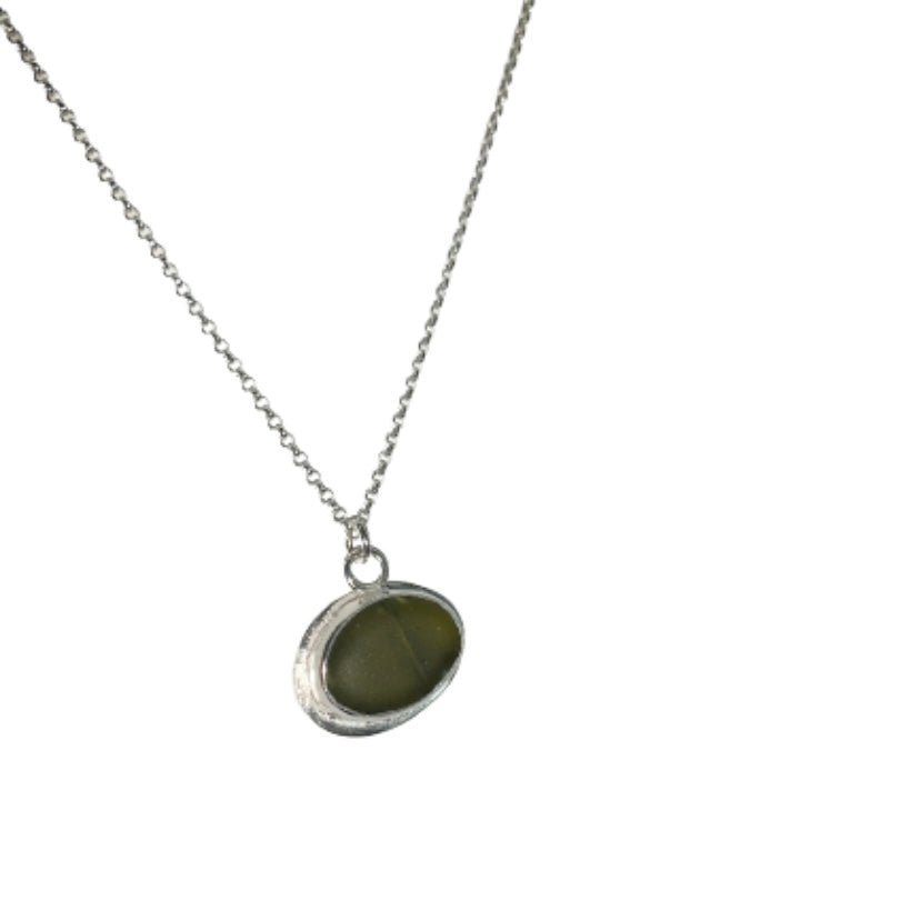 Oval Seaglass necklace