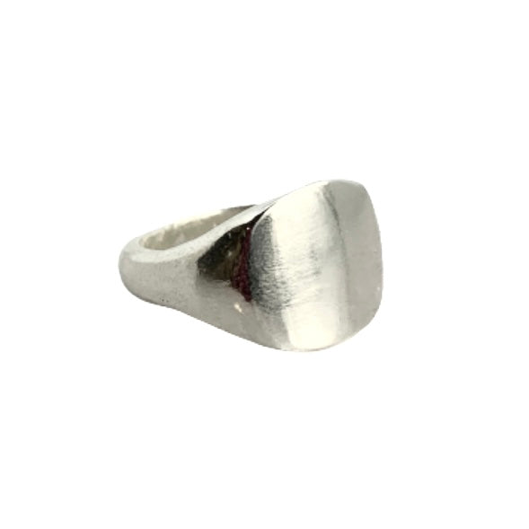 Rounded Face Signet Ring - Men's Ring | SilverBoo Jewellery